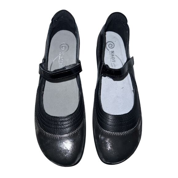 NAOT Shoes MISMATCH Size 9/40 10/41 Metallic Gray Leather KIREI Mary Janes Flats - Picture 3 of 9